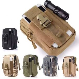 Bolsa de Cintura Tática Militar Compacta, Durável, para Celular, Bike e Montanhismo