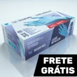Luva Descartavéis Nitrílica Procedimento Azul com 100 Unidaddes.